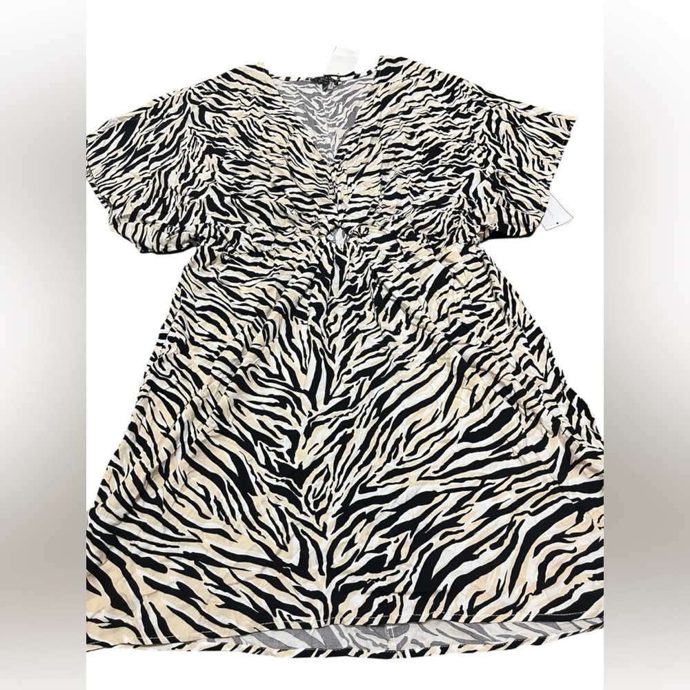 1 STATE Women's Natural Animal Dress Swimsuit Cover Up